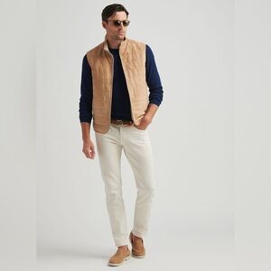 Peter Millar Featherweight Suede Vest NWT Men’s Size 38” (S) sand, WHAT A DEAL!